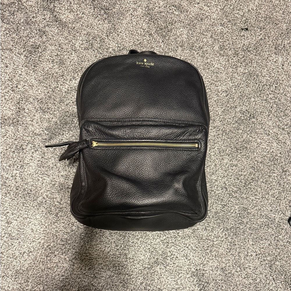 Black Kate Spade Leather Backpack